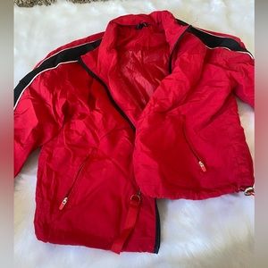 Red crop jacket